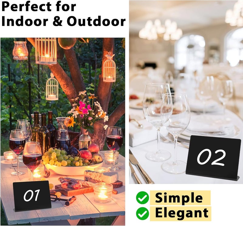 Mkobon 12 Pcs Mini Chalkboard Signs, 4"x3" Reusable PVC Food Labels for Party Buffet, Small Table Place Cards, Durable Chalk Board Signs for Tables, Birthday, Weddings, Bakery, Event Decoration (L Shape) - Image 5